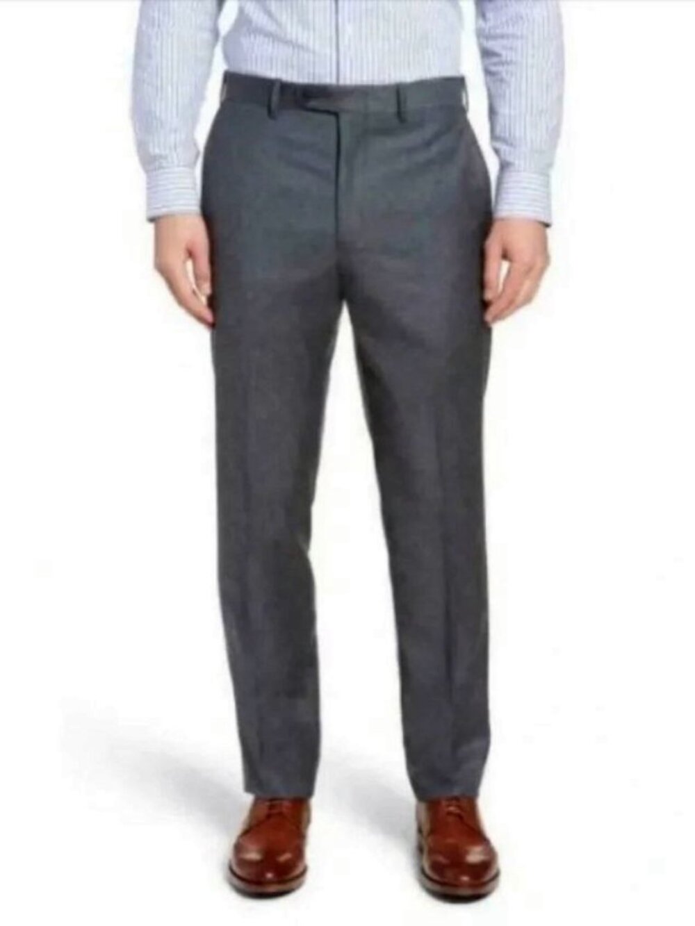 JWN John W Nordstrom Gray Flat Front 100% Wool Italy Dress Pants Size 42W